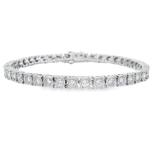 Lab Grown Diamond Tennis Bracelet Sterling Silver