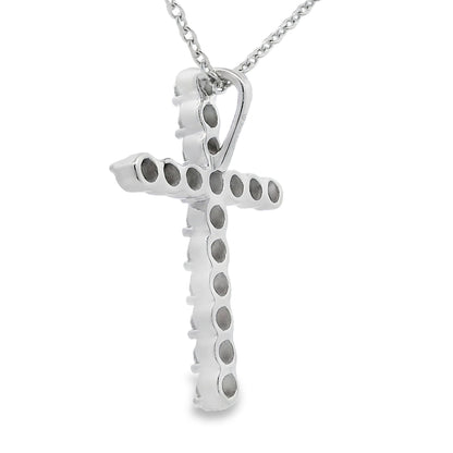 .50ct Cross Religious Pendant Sterling Silver