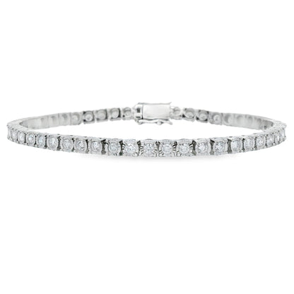 Lab Grown Diamond Tennis Bracelet Sterling Silver