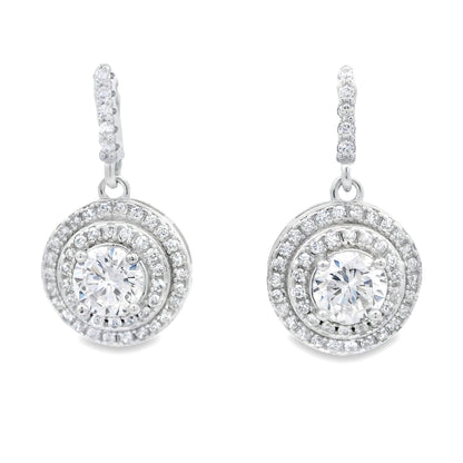 Cubic Zirconia Earrings Sterling Silver