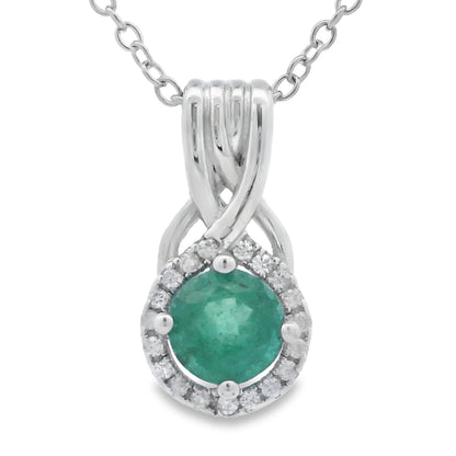 .58ct Emerald Zircon Fashion Pendants Sterling Silver