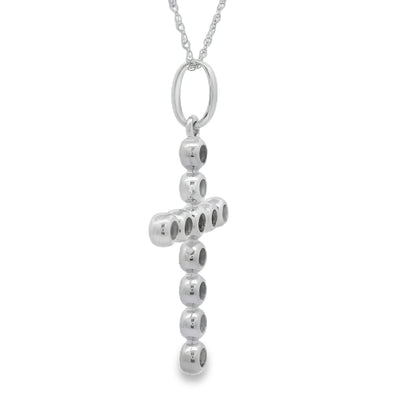 .31ct Diamond Cross Religious Pendant 14KT White Gold