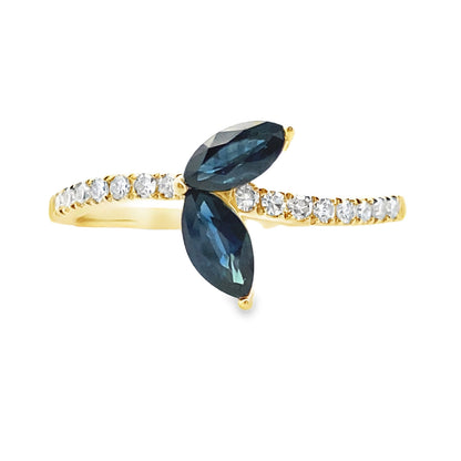 .36ct Sapphire Diamond Ring 14KT Yellow Gold