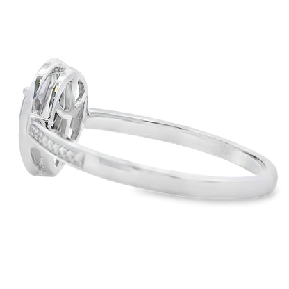 .46ct Quartz Diamond Ring 10KT White Gold