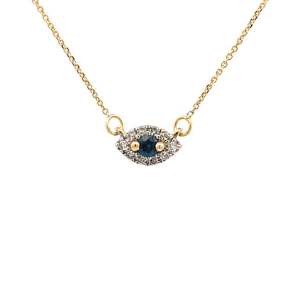 Sapphire Diamond Fashion Pendants 14KT Yellow Gold