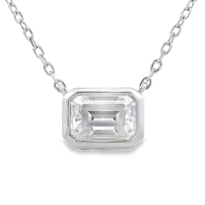 .85ct Moissanite Pendant Sterling Silver