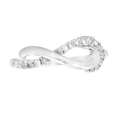 Natural .21ct Diamond Ring Sterling Silver