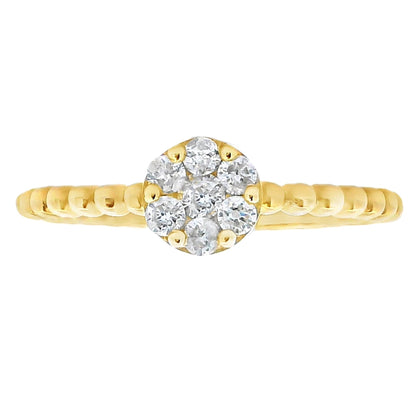 Natural .25ct Diamond Ring 10KT Yellow Gold