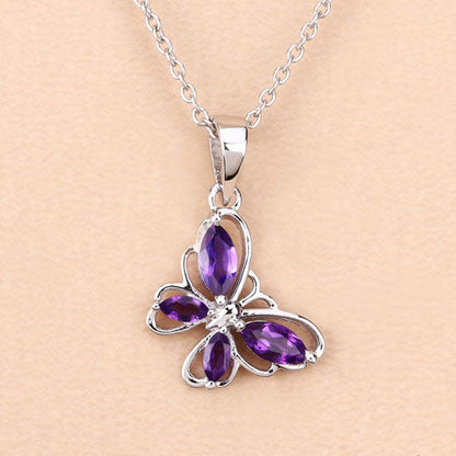 0.60 Carat Genuine Amethyst .925 Sterling Silver Pendant