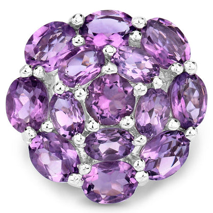 9.28 Carat Genuine Amethyst .925 Sterling Silver Ring