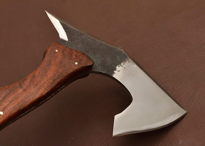Ultimate Throwing Tomahawk For Sale with Custom Handmade Forged 1095 Steel Blade and Rosewood-Epoxy Resin Handle – Iron Precision