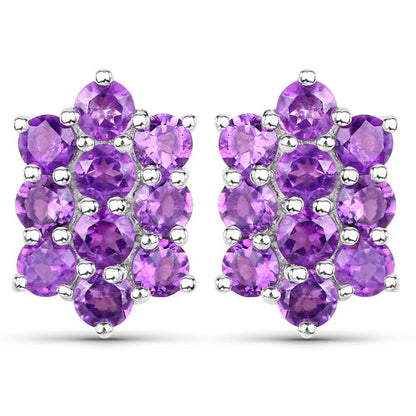 6.80 Carat Genuine Amethyst .925 Sterling Silver 3 Piece Jewelry Set (Ring, Earrings, and Pendant w/ Chain)