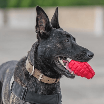 Grenade Shaped eDispenser Durable Dog Chew Toy & Treat Dispenser - Army Green