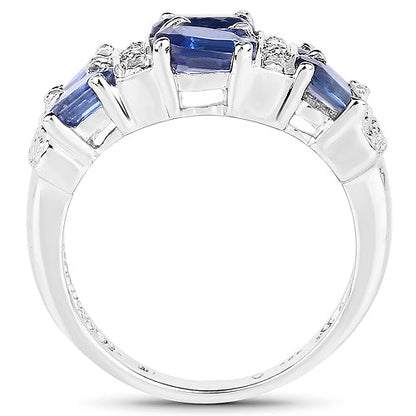 2.44 Carat Genuine Kyanite .925 Sterling Silver Ring